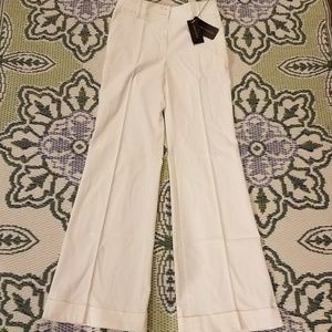 Women's RENA LANGE White Wide Leg Dress Pants Trouser Sz 6 - NWT